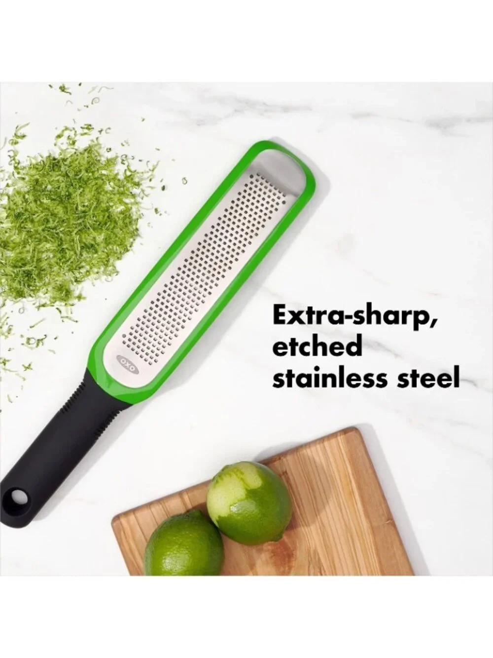 OXO Softworks Stainless Steel Zester Grater Citrus Cheese with Snap-On Cover